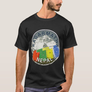 Mount Everest Nepal Sagarmatha Vintage klättring T Shirt