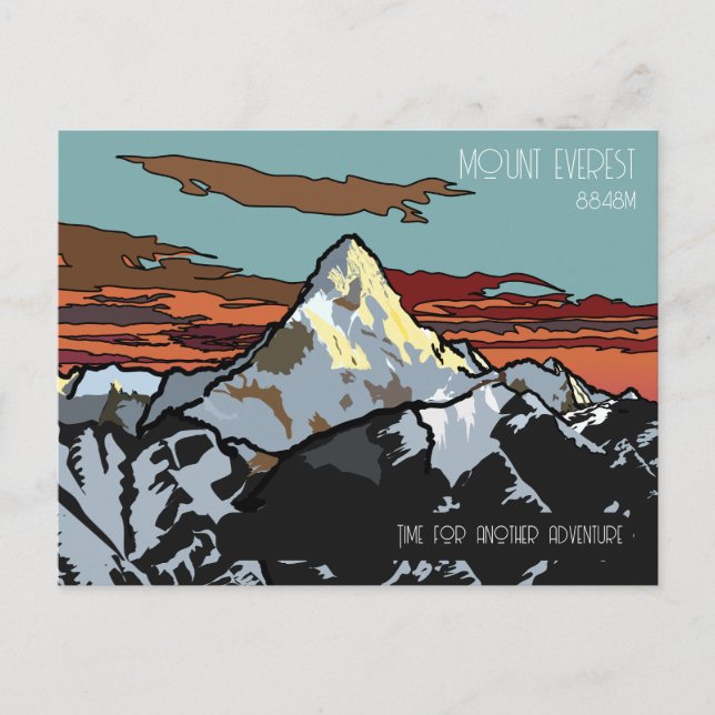 Mount Everest - planetens häpnadsväckande topp Vykort (Framsida)