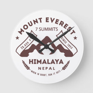 Mount Everest Rund Klocka