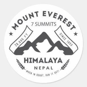 Mount Everest Runt Klistermärke