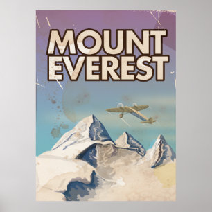 Mount Everest Vintage resor poster