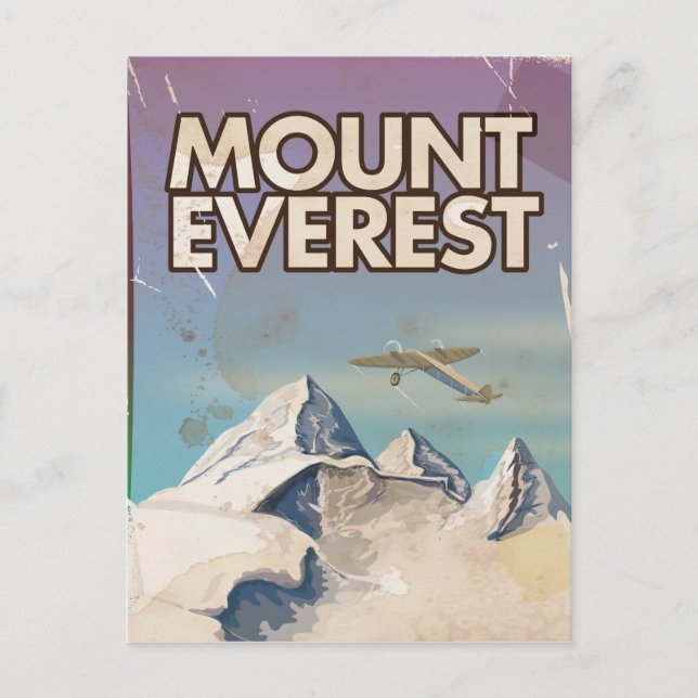 Mount Everest Vintage resor poster Vykort (Framsida)