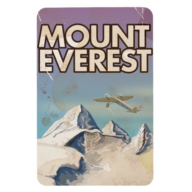 Mount Everest vintage resoraffisch Magnet (Vertikal)