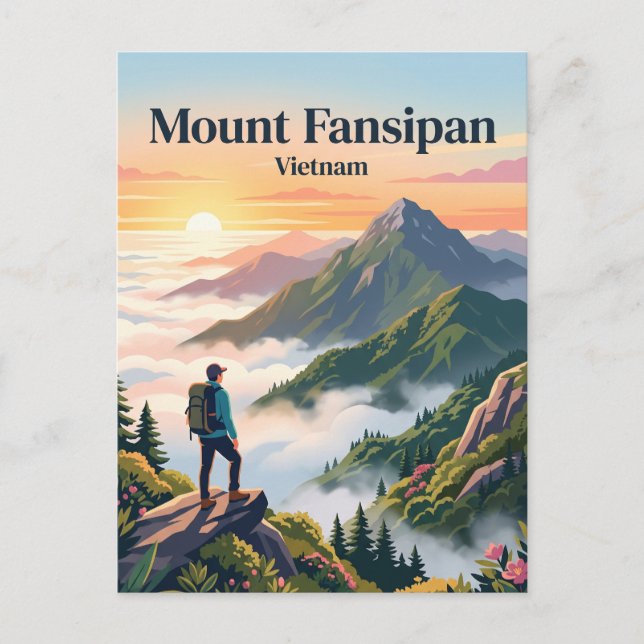 Mount Fansipan Vietnam Vykort (Framsida)