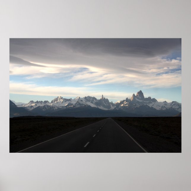 Mount Fitz Roy och Andes Range Poster (Framsidan)