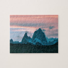 Mount Fitz Roy, Patagonia, Argentina vid dusk Pussel
