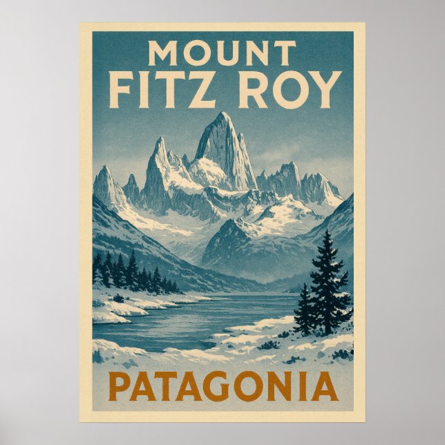 Mount Fitz Roy Patagonia V02 Poster (Framsidan)