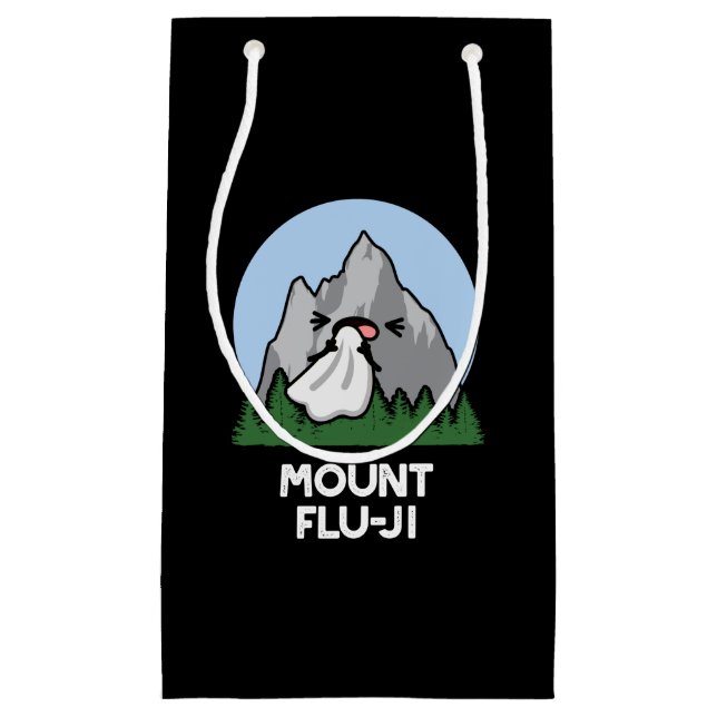 Mount Flu-ji Funny Mountain Pun Mörk BG (Framsidan)