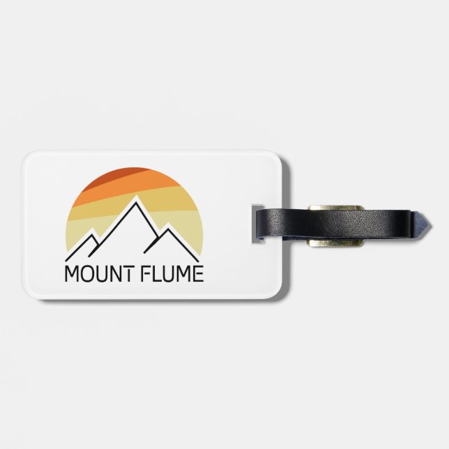 Mount Flume New Hampshire Retro Bagagebricka (Baksida Vågrät)