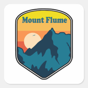 Mount Flume New Hampshire Soluppgång Fyrkantigt Klistermärke