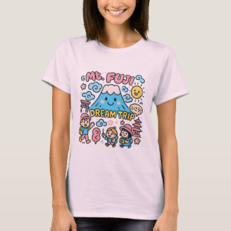 Mount Fuji Dream Trip – Playful Japan Food Doodle T Shirt