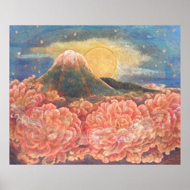 Mount Fuji Dreamscape: Luminous Poster Print (Framsidan)