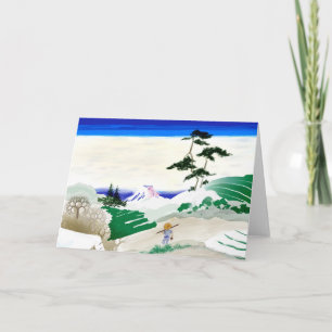 Mount Fuji hälsningkort Kort