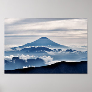 Mount Fuji Heliga Mountain Japan Photo Poster