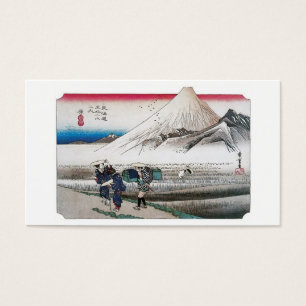 Mount Fuji i morgonen från Hara, Japan. Visitkort