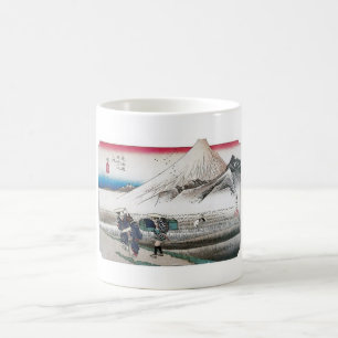 Mount Fuji i morgonen, Japan circa 1831-1834 Kaffemugg