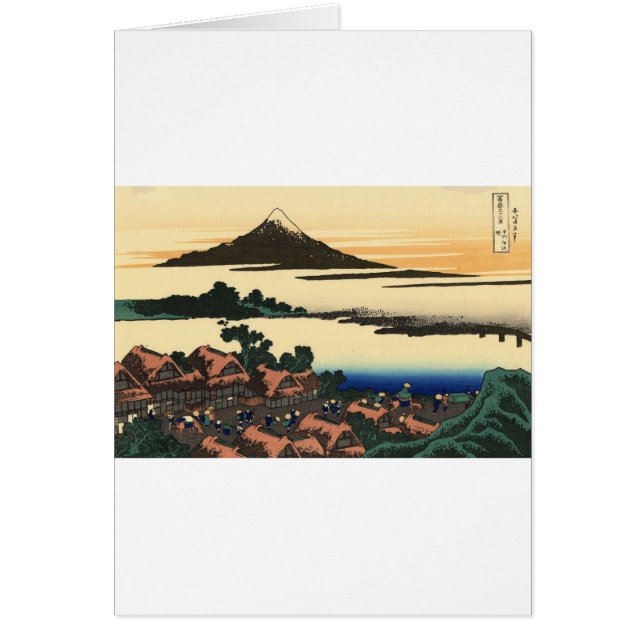 Mount Fuji Japan Solnedgång Hälsningskort (Framsidan)