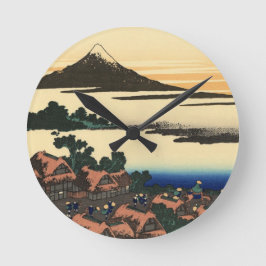 Mount Fuji Japan Solnedgång Rund Klocka