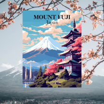Mount Fuji, Japan Travel Illustration
