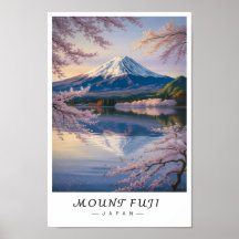 Mount Fuji Japan Väggkonst, Ikonisk vulkan