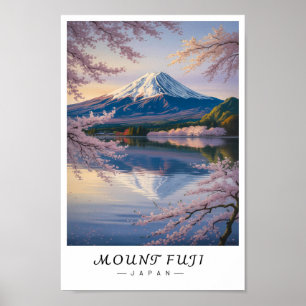 Mount Fuji Japan Väggkonst, Ikonisk vulkan Poster