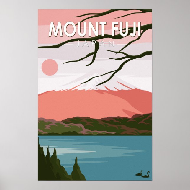 Mount Fuji Japan Vintage Poster (Framsidan)