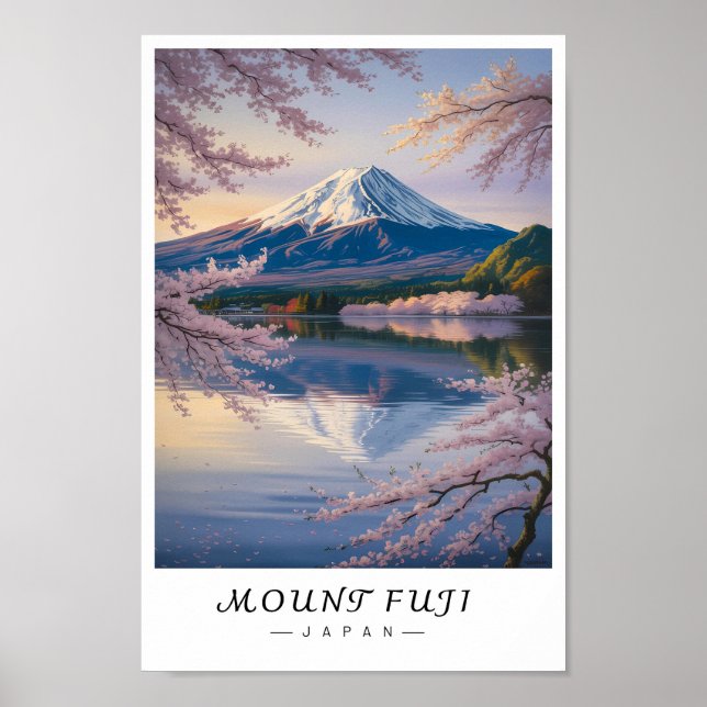 Mount Fuji Japan Wall Art, Iconic Volcano  Poster (Framsidan)