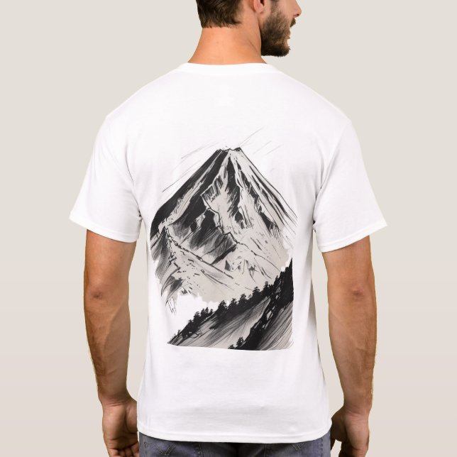 Mount Fuji Japanska T Shirt (Baksida)