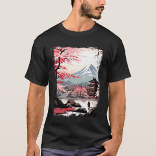 Mount Fuji Körsbärsblommor Geisha Japansk Trädgård T Shirt