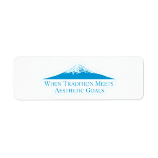 Mount Fuji Minimalist Stickers – Electric Blue Returadress Etikett