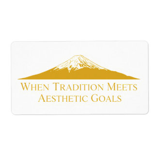 Mount Fuji Minimalist Stickers – Goldenrod Fraktsedel