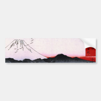 Mount Fuji och fåglar i Japan circa 1800s Bildekal