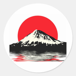 Mount Fuji Runt Klistermärke