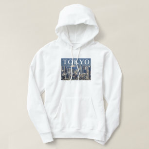 Mount Fuji Shinjuku stadsbild Tokyo Japan Hoodie
