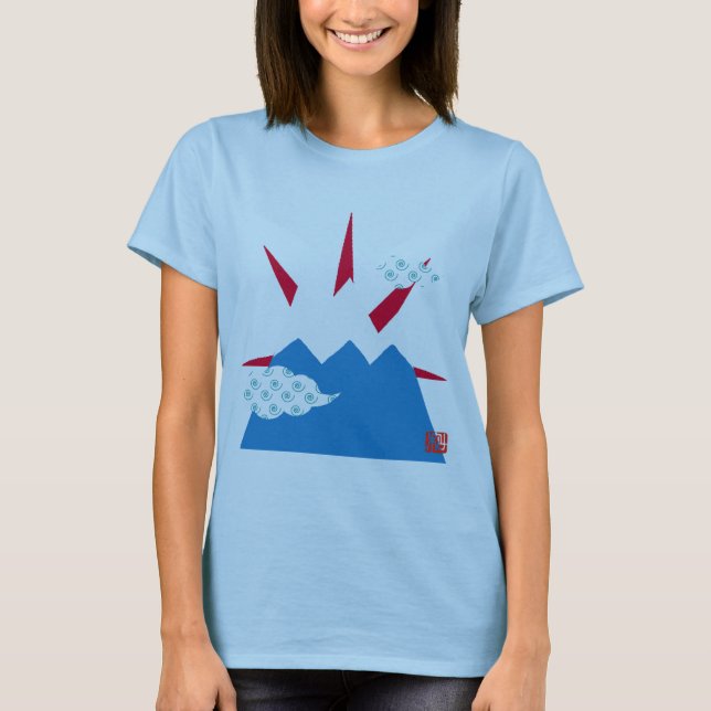 Mount Fuji T-tröja T-shirt (Framsida)