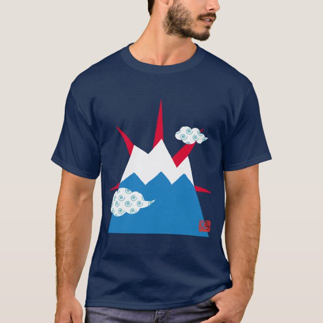 Mount Fuji T-tröja Tee Shirt (Framsida)