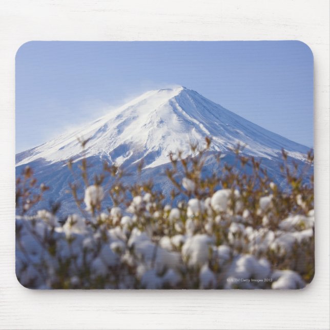 Mount Fuji täckte med snö Musmatta (Framsidan)