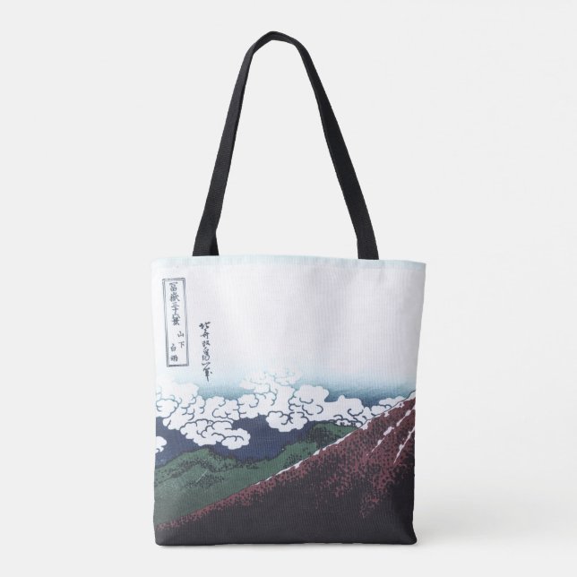 Mount Fuji Ukiyo-e vid Hokusai, japan Tygkasse (Baksida)