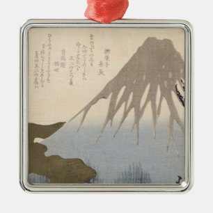 Mount Fuji under snön Julgransprydnad Metall
