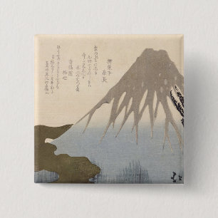 Mount Fuji under snön Knapp