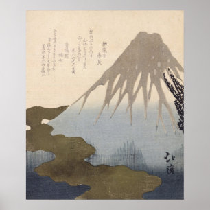 Mount Fuji under snön Poster