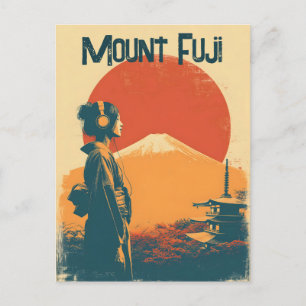 Mount Fuji vintage Vykort