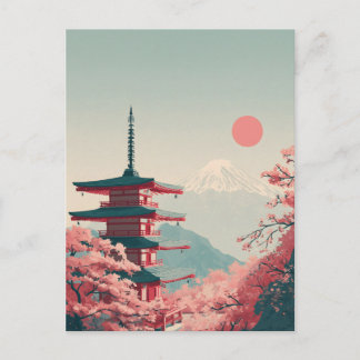 Mount Fuji vintage Vykort