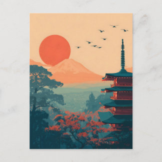 Mount Fuji vintage Vykort