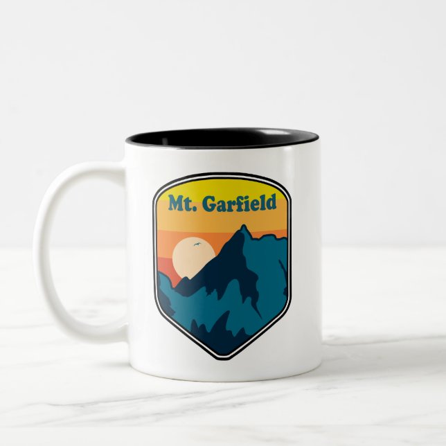 Mount Garfield New Hampshire Soluppgång Två-Tonad Mugg (Vänster)