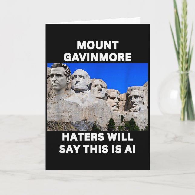 Mount Gavinmore Funny Gavin Newsom Trolling Trump  Kort (Framsida)