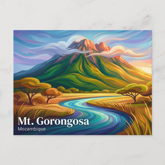Mount Gorongosa Moçambique Vykort (Framsida)