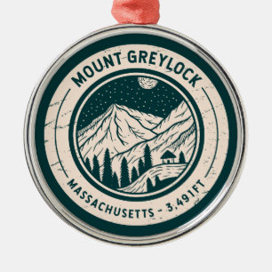 Mount Greylock Massachusetts Hiking Skiing Travel Julgransprydnad Metall