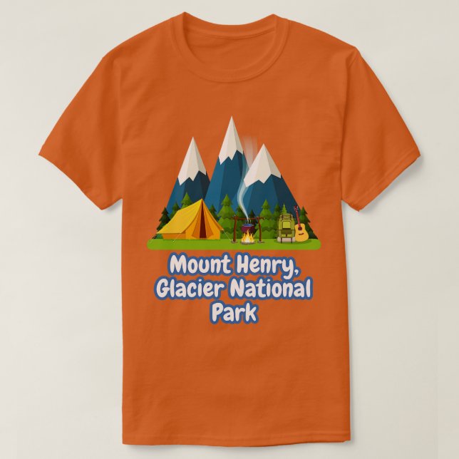 Mount Henry Glacier nationalpark T Shirt (Design framsida)