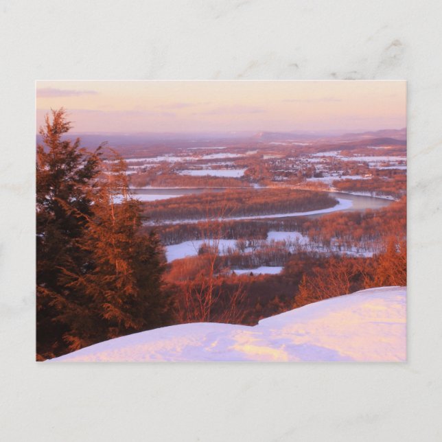 Mount Holyoke Winter Evening Vykort (Framsida)